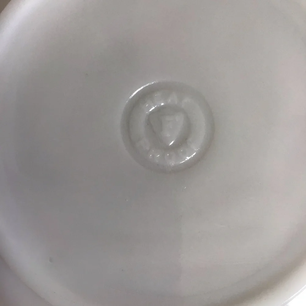 Vintage Federal Glass Golden Bamboo Dinner Plates - Set of 2